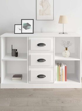 VidaXL Dressoir 104,5x35,5x67,5 cm bewerkt hout wit
