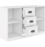 VidaXL Dressoir 104,5x35,5x67,5 cm bewerkt hout wit