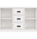 VidaXL Dressoir 104,5x35,5x67,5 cm bewerkt hout wit