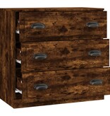 VidaXL Dressoir 70x35,5x67,5 cm bewerkt hout gerookt eikenkleurig