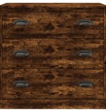 VidaXL Dressoir 70x35,5x67,5 cm bewerkt hout gerookt eikenkleurig