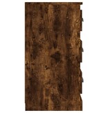 VidaXL Dressoir 70x35,5x67,5 cm bewerkt hout gerookt eikenkleurig