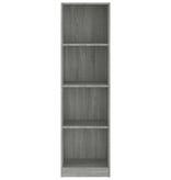 VidaXL Boekenkast 4 schappen 40x24x143 cm bewerkt hout grijs sonoma