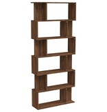 VidaXL Boekenkast/kamerscherm 80x24x192 cm bewerkt hout bruineiken
