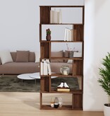 VidaXL Boekenkast/kamerscherm 80x24x192 cm bewerkt hout bruineiken