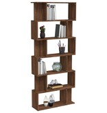 VidaXL Boekenkast/kamerscherm 80x24x192 cm bewerkt hout bruineiken