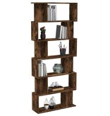 VidaXL Boekenkast/kamerscherm 80x24x192 cm bewerkt hout gerookt eiken