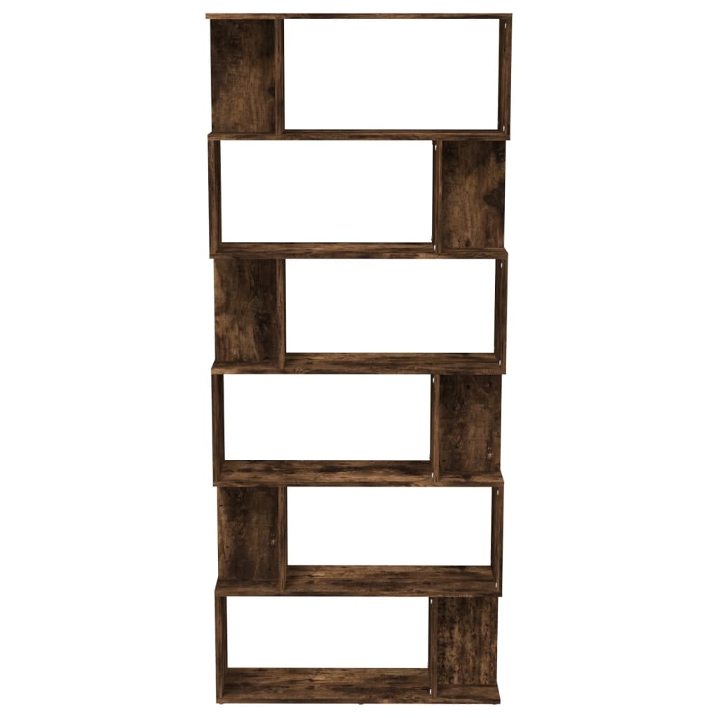 VidaXL Boekenkast/kamerscherm 80x24x192 cm bewerkt hout gerookt eiken