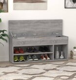 VidaXL Schoenenbank 105x30x45 cm bewerkt hout grijs sonoma eikenkleur