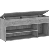 VidaXL Schoenenbank 105x30x45 cm bewerkt hout grijs sonoma eikenkleur