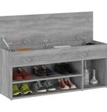 VidaXL Schoenenbank 105x30x45 cm bewerkt hout grijs sonoma eikenkleur