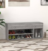 VidaXL Schoenenbank 105x30x45 cm bewerkt hout grijs sonoma eikenkleur