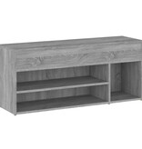 VidaXL Schoenenbank 105x30x45 cm bewerkt hout grijs sonoma eikenkleur