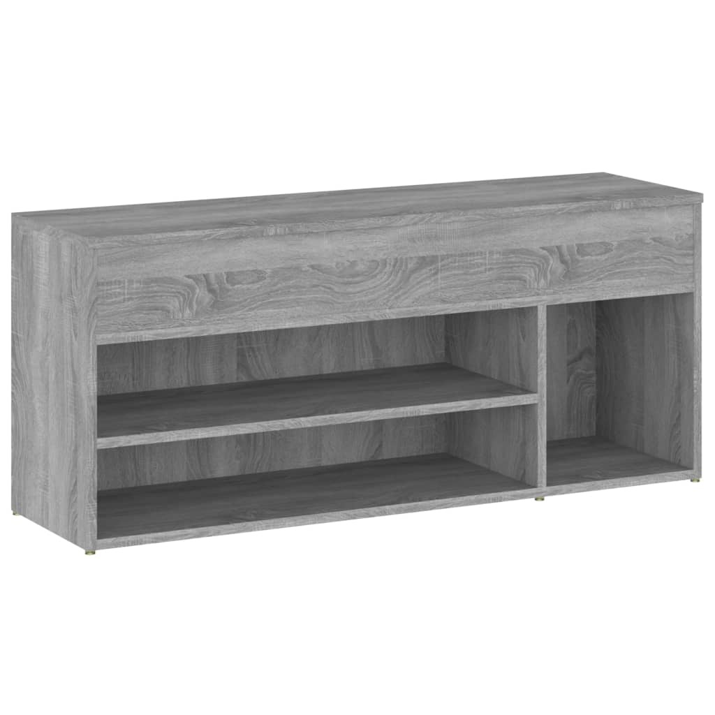 VidaXL Schoenenbank 105x30x45 cm bewerkt hout grijs sonoma eikenkleur