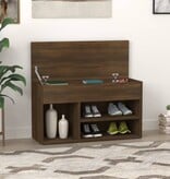 VidaXL Schoenenbank 80x30x45 cm bewerkt hout bruin eikenkleur