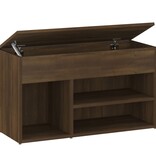 VidaXL Schoenenbank 80x30x45 cm bewerkt hout bruin eikenkleur