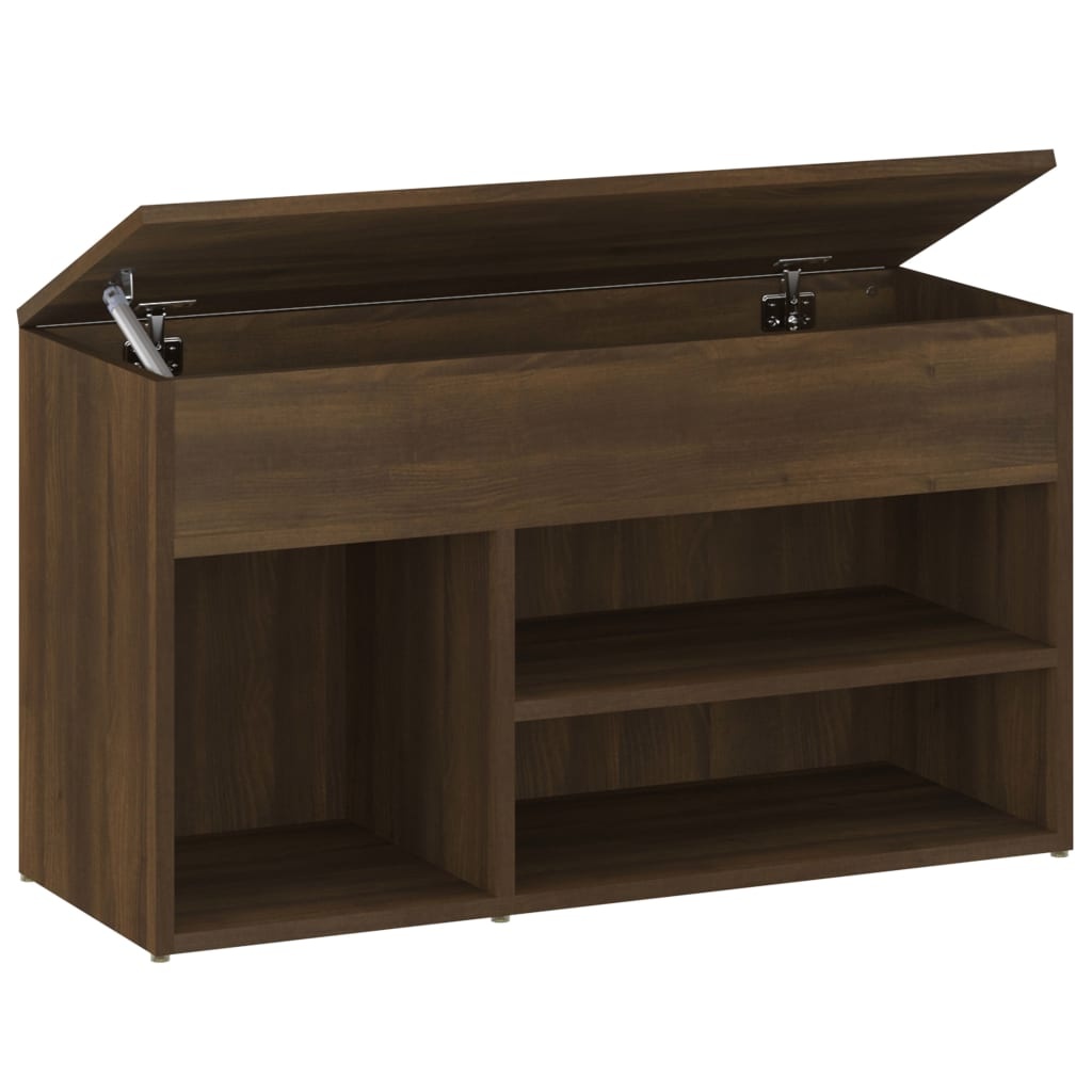 VidaXL Schoenenbank 80x30x45 cm bewerkt hout bruin eikenkleur