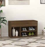 VidaXL Schoenenbank 80x30x45 cm bewerkt hout bruin eikenkleur