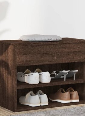 VidaXL Schoenenbank 60x30x45 cm bewerkt hout bruin eikenkleur