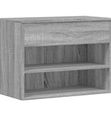 VidaXL Schoenenbank 60x30x45 cm bewerkt hout grijs sonoma eikenkleurig
