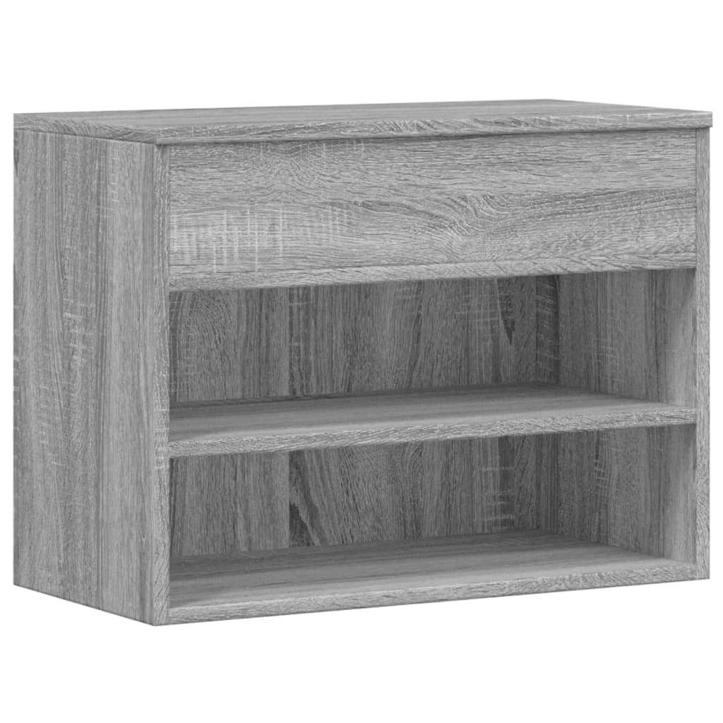 VidaXL Schoenenbank 60x30x45 cm bewerkt hout grijs sonoma eikenkleurig