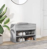 VidaXL Schoenenbank 60x30x45 cm bewerkt hout grijs sonoma eikenkleurig