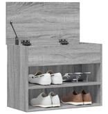 VidaXL Schoenenbank 60x30x45 cm bewerkt hout grijs sonoma eikenkleurig