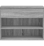 VidaXL Schoenenbank 60x30x45 cm bewerkt hout grijs sonoma eikenkleurig