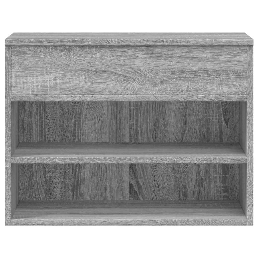 VidaXL Schoenenbank 60x30x45 cm bewerkt hout grijs sonoma eikenkleurig