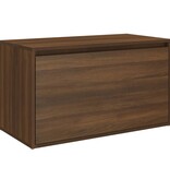 VidaXL Halbankje 80x40x45 cm bewerkt hout bruin eikenkleur