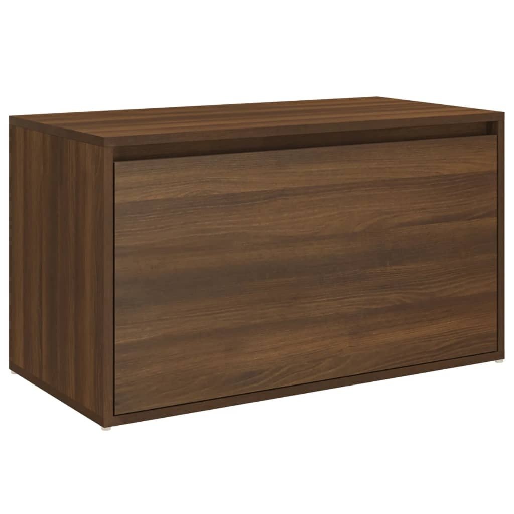 VidaXL Halbankje 80x40x45 cm bewerkt hout bruin eikenkleur