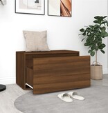 VidaXL Halbankje 80x40x45 cm bewerkt hout bruin eikenkleur