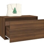 VidaXL Halbankje 80x40x45 cm bewerkt hout bruin eikenkleur