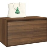 VidaXL Halbankje 80x40x45 cm bewerkt hout bruin eikenkleur
