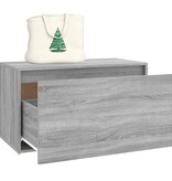 VidaXL Halbankje 80x40x45 cm bewerkt hout grijs sonoma eikenkleurig