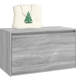 VidaXL Halbankje 80x40x45 cm bewerkt hout grijs sonoma eikenkleurig