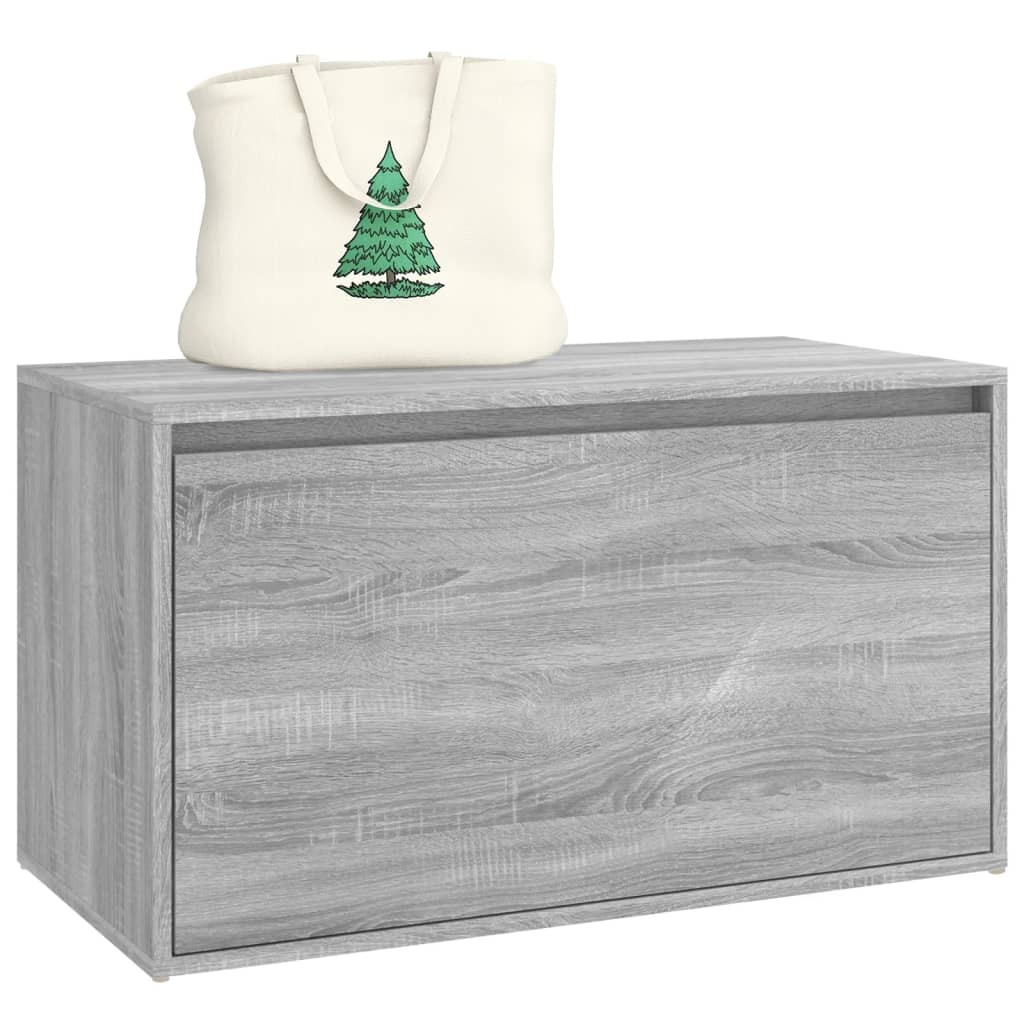 VidaXL Halbankje 80x40x45 cm bewerkt hout grijs sonoma eikenkleurig