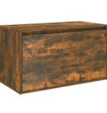 VidaXL Halbankje 80x40x45 cm bewerkt hout gerookt eikenkleurig