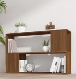 VidaXL Boekenkast 100x24x63 cm bewerkt hout bruin eikenkleur