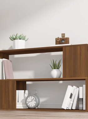 VidaXL Boekenkast 100x24x63 cm bewerkt hout bruin eikenkleur