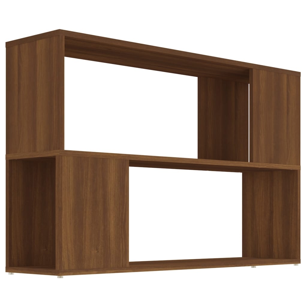VidaXL Boekenkast 100x24x63 cm bewerkt hout bruin eikenkleur