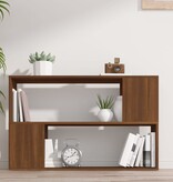 VidaXL Boekenkast 100x24x63 cm bewerkt hout bruin eikenkleur