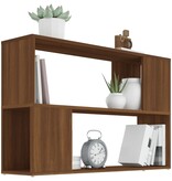 VidaXL Boekenkast 100x24x63 cm bewerkt hout bruin eikenkleur