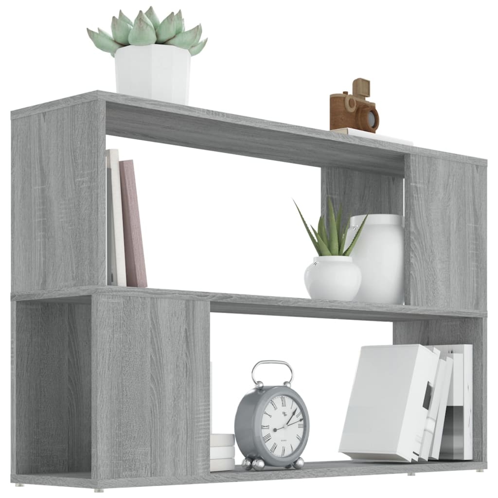 VidaXL Boekenkast 100x24x63 cm bewerkt hout grijs sonoma eikenkleurig