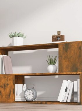 VidaXL Boekenkast 100x24x63 cm bewerkt hout gerookt eikenkleurig