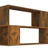 VidaXL Boekenkast 100x24x63 cm bewerkt hout gerookt eikenkleurig