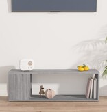 VidaXL Tv-meubel 100x24x32 cm bewerkt hout grijs sonoma eikenkleurig