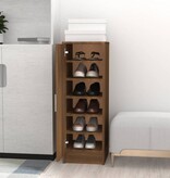 VidaXL Schoenenkast 32x35x92 cm bewerkt hout bruin eikenkleur