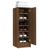 VidaXL Schoenenkast 32x35x92 cm bewerkt hout bruin eikenkleur