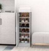 VidaXL Schoenenkast 32x35x92 cm bewerkt hout grijs sonoma eikenkleurig
